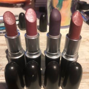 Lot of 4 Satin Mac lipsticks